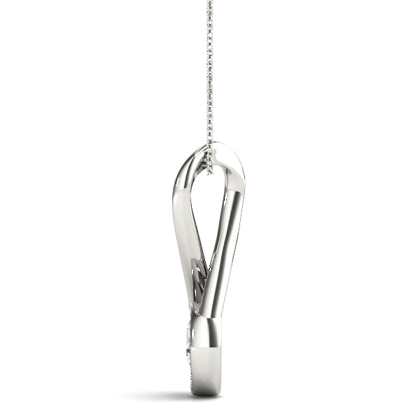 14K White Gold Lab Diamond Pendant