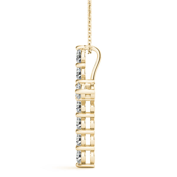 11-Diamond 14K Yellow Gold Cross Religious Pendant