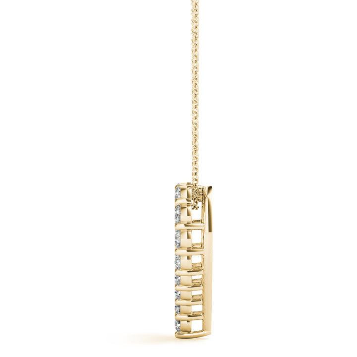 18K Yellow Gold Lab Diamond Heart Pendant