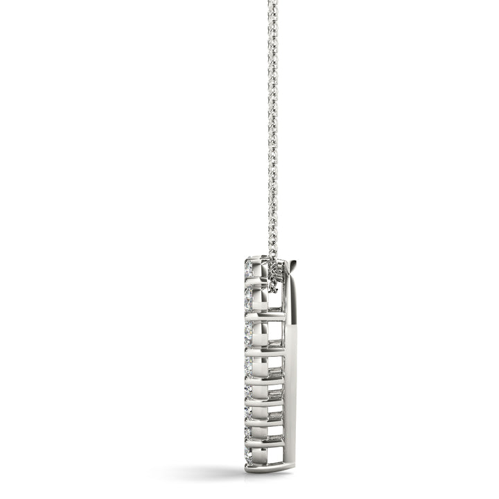 White Platinum 20-Diamond Heart Pendant