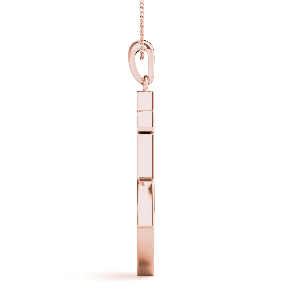 18K Rose Gold Diamond Fashion Pendant