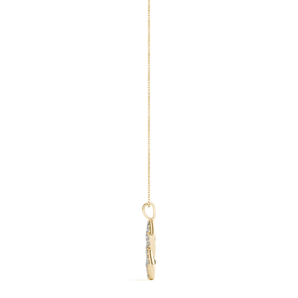 14K Yellow Gold Diamond Star of David Pendant