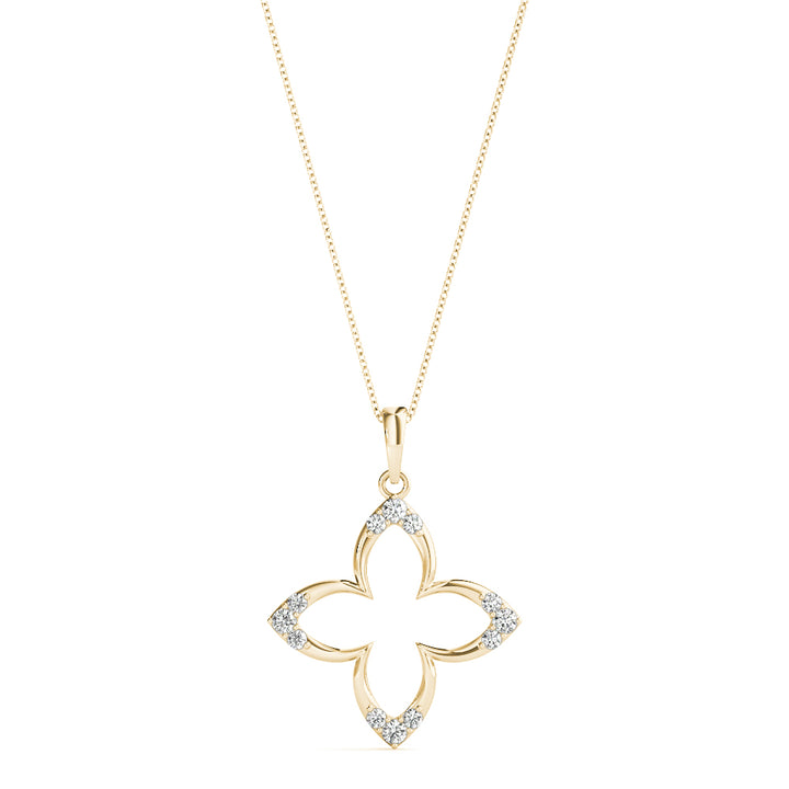 14K Yellow Gold Diamond Fashion Pendant