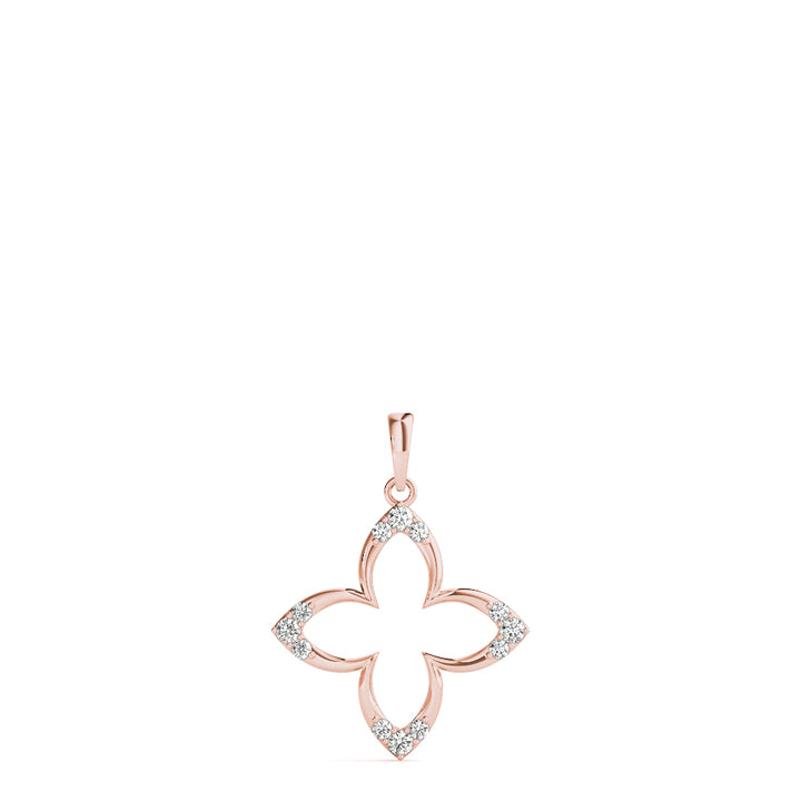 15MM Rose Gold Lab Diamond Geometric Pendant