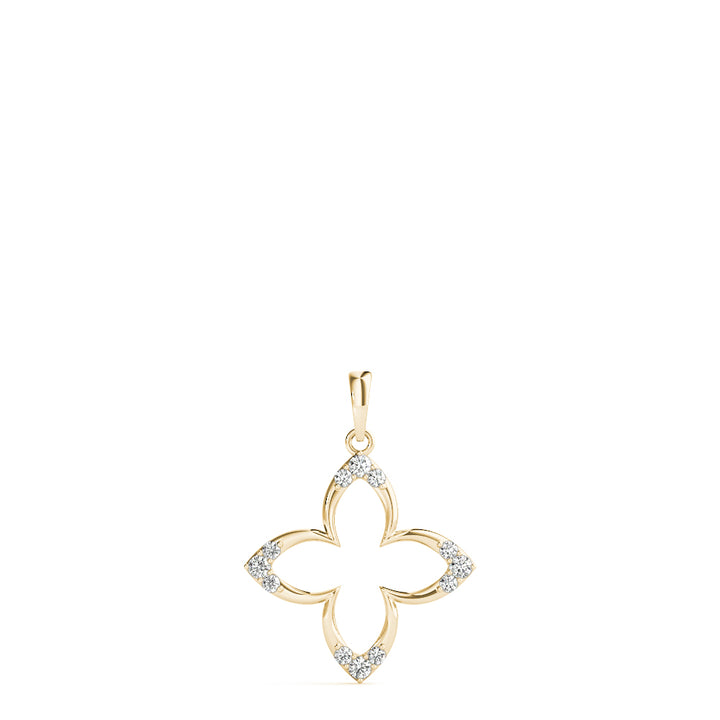 14K Yellow Gold Diamond Fashion Pendant
