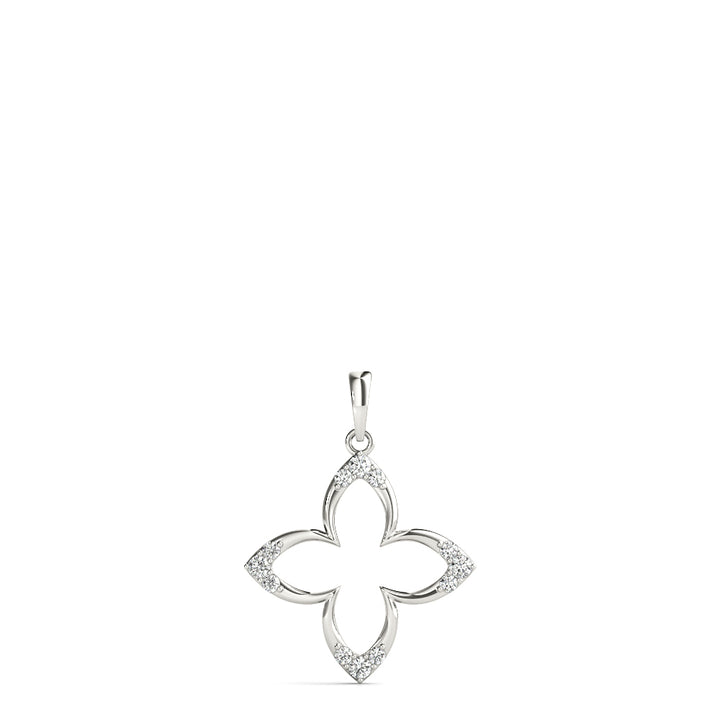 Platinum White Diamond 15MM Fashion Pendant