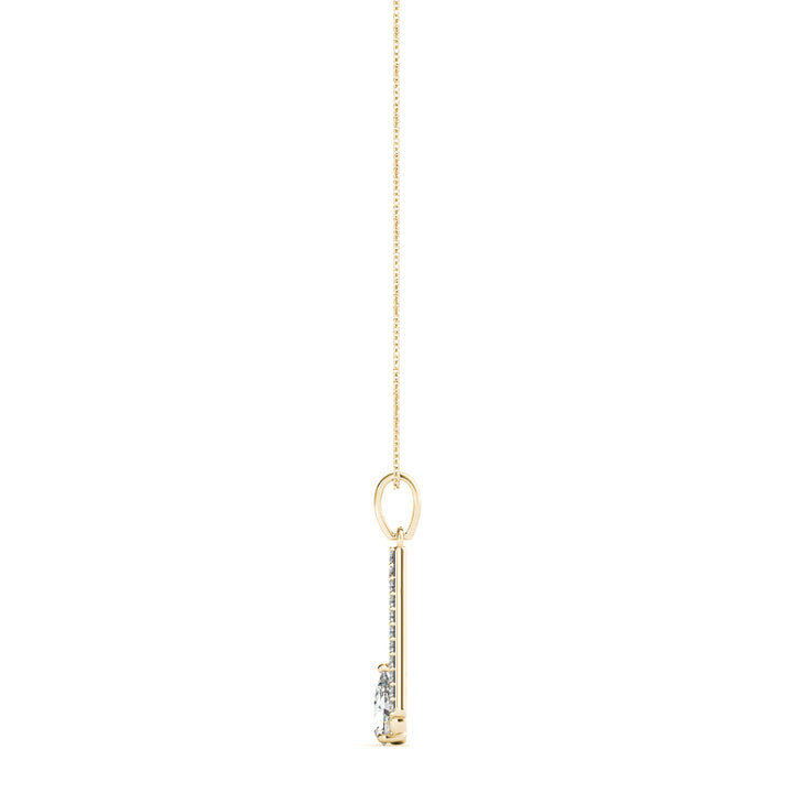 Yellow Gold Lab Diamond Pear Pendant 0.64-0.78 CT