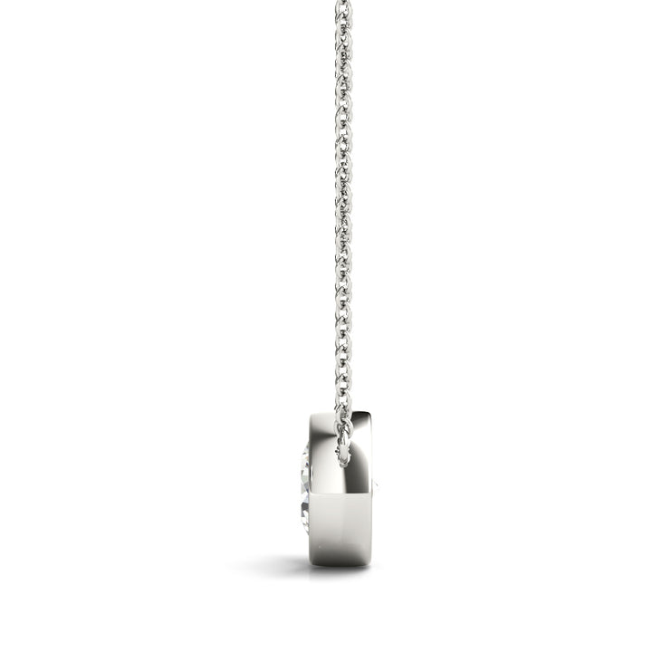 1 CT Lab Diamond 18K White Gold Solitaire Pendant