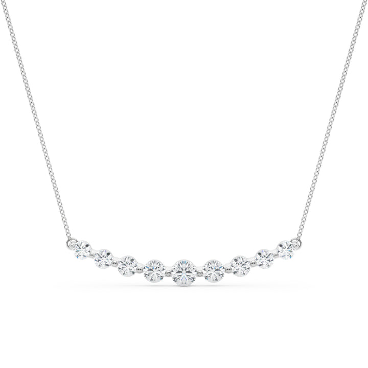 18K White Gold Lab Diamond Necklace