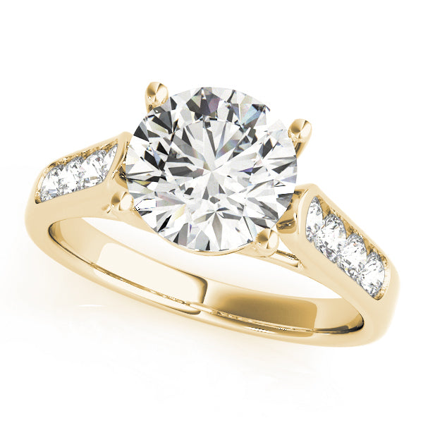 3CT Round Trellis Channel-Set Diamond Engagement Ring