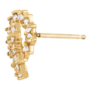 White Gold Lab Diamond Twirl Earrings