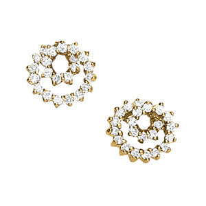 White Gold Lab Diamond Twirl Earrings