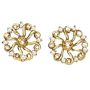 White Platinum Diamond Jacket Earrings