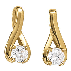 0.33ct Lab Diamond White Gold Solitaire Studs
