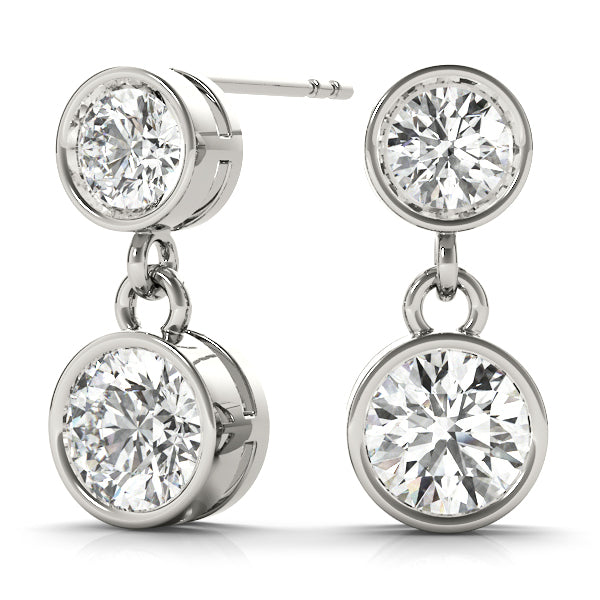 Lab Diamond 14K White Gold Single Stone Studs