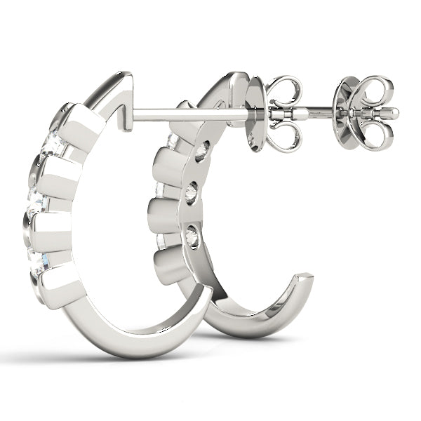 Round Diamond 3-Stone Earrings