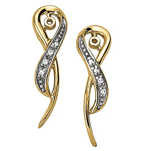 14K White Gold Lab Diamond Earring Jacket