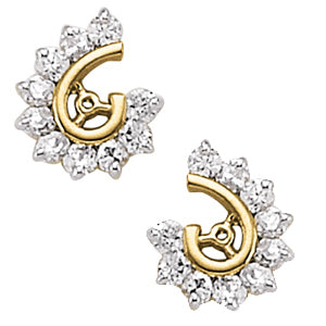 White Gold Lab Diamond Earring Jackets