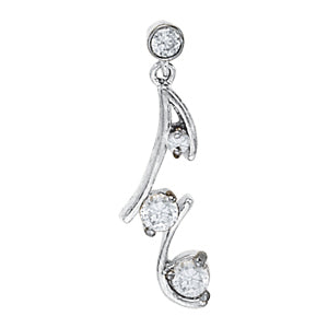 14K White Gold Lab Diamond Earring Pair