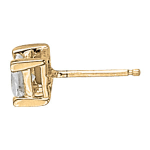 18K White Gold 0.1CT Square Diamond Stud Earrings