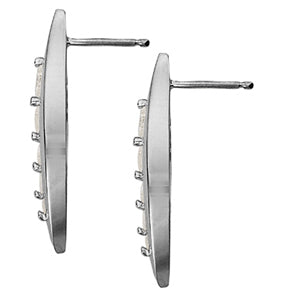 18K White Gold Lab Diamond Journey Earrings