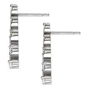 Platinum Diamond Journey Earring Pair