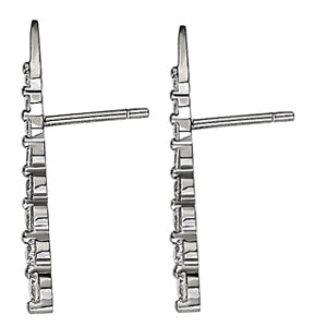 Platinum Lab Diamond Journey Earring Pair