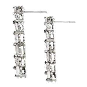 18K White Gold Lab Diamond Journey Earrings