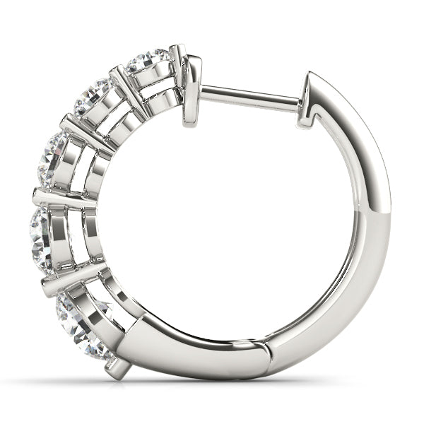 White Gold Lab Diamond Journey Earrings