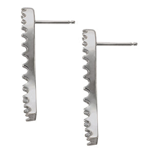 18K White Gold Lab Diamond Journey Earrings