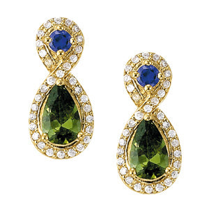 White Platinum Lab Diamond Pear Drop Earrings