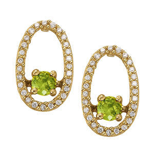 Platinum Round Lab Diamond Earrings