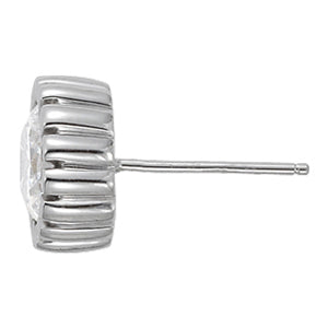 1 CT Lab Diamond 18K White Gold Stud Earrings