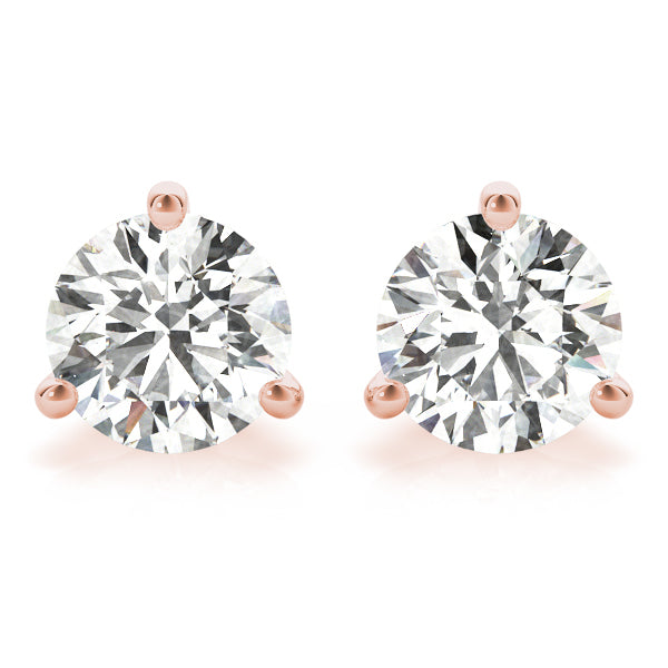 Rose Gold Lab Diamond Stud Earrings