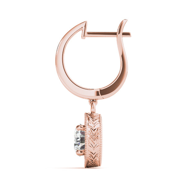 14K Rose Gold Lab Diamond Stud Earrings