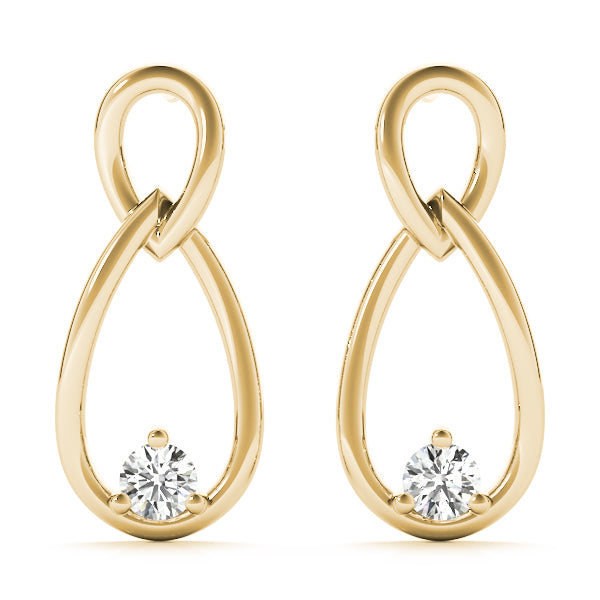 14K Yellow Gold Diamond Stud Earrings | 0.07 CT
