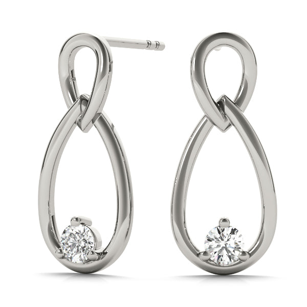 18K White Gold Lab Diamond Stud Earrings
