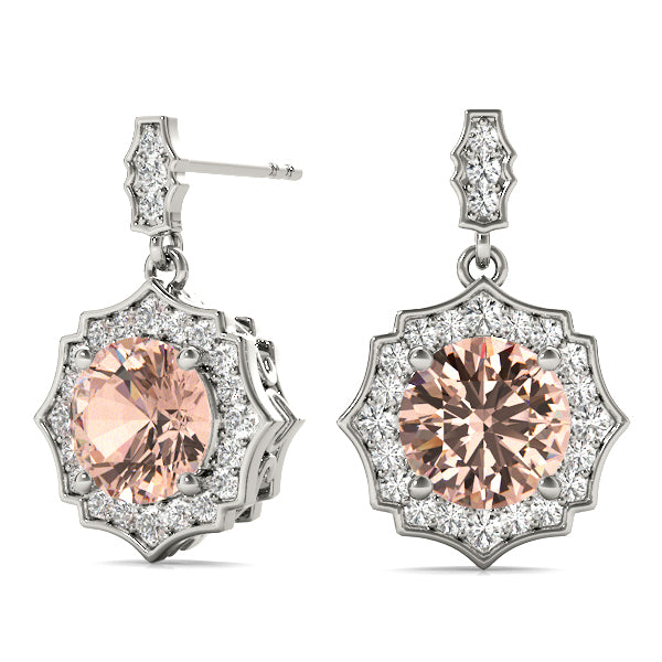 18K White Gold Lab Diamond Earring Pair