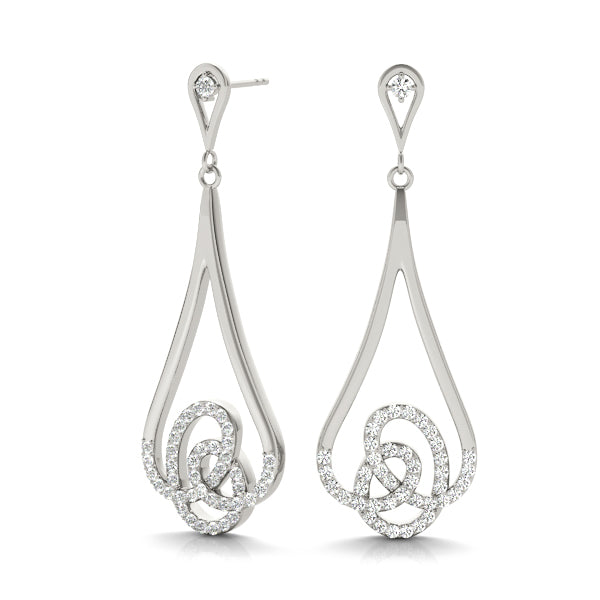 Lab Diamond Fashion Earrings in Multiple Metals
