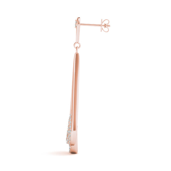 Rose Gold Lab Diamond Fashion Earring Set
