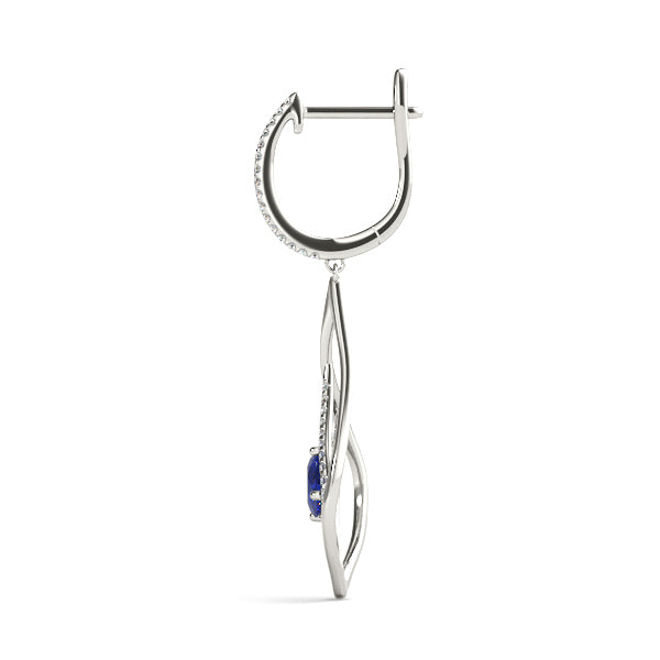 Lab Diamond Oval Accent Fashion Earrings