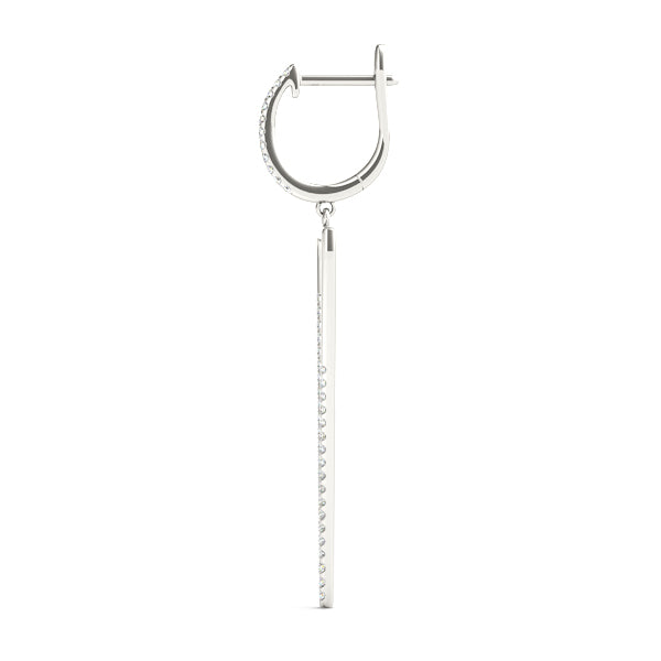 Platinum White Diamond Fashion Earrings