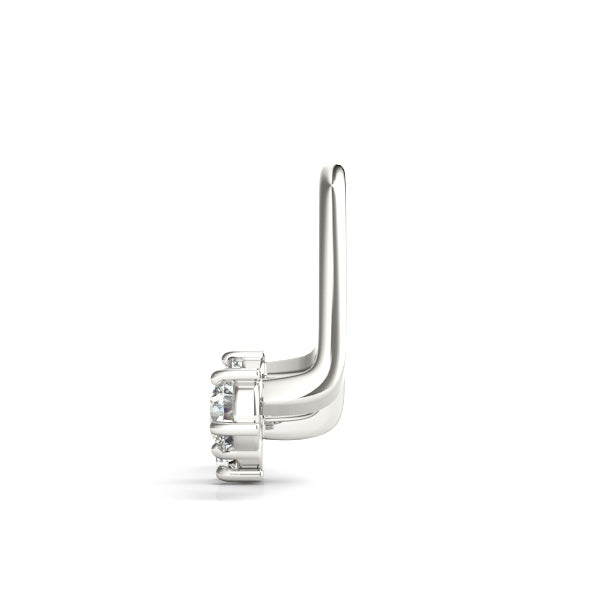 Platinum White Diamond Fashion Stud Earrings