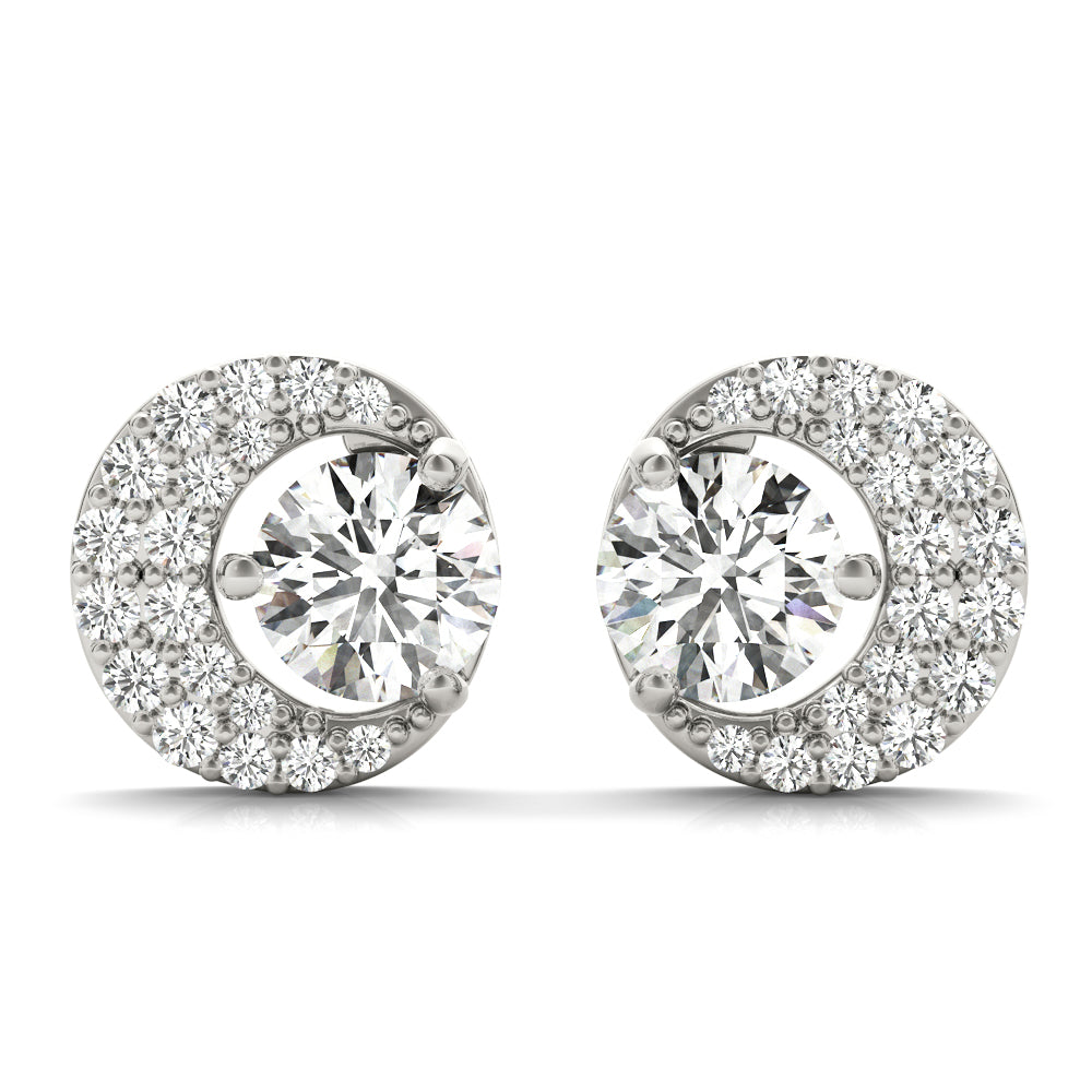 Platinum White Diamond Fashion Drop Earrings