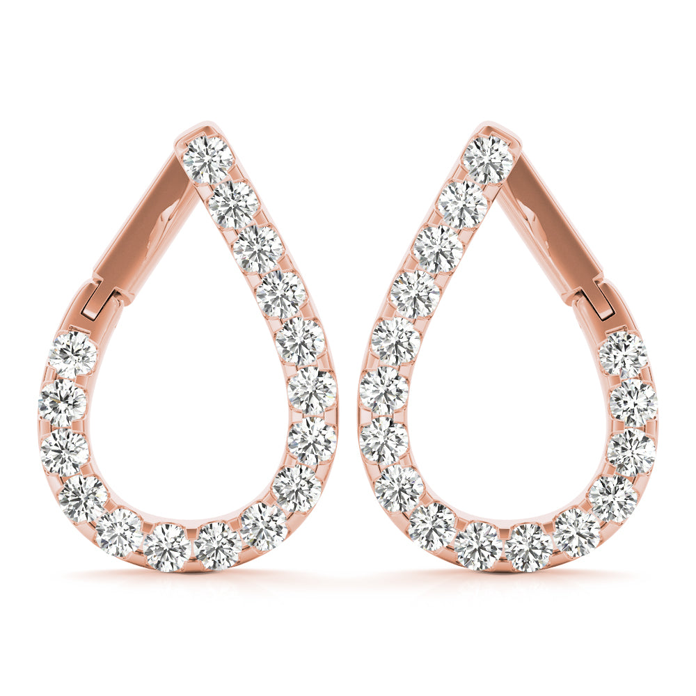 Rose Gold Lab Diamond Fashion Earrings
