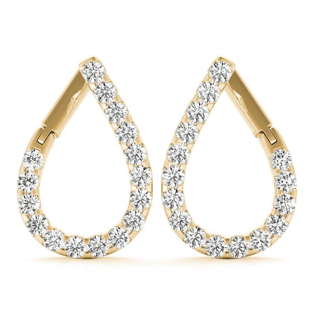 18K Yellow Gold Lab Diamond Fashion Earrings