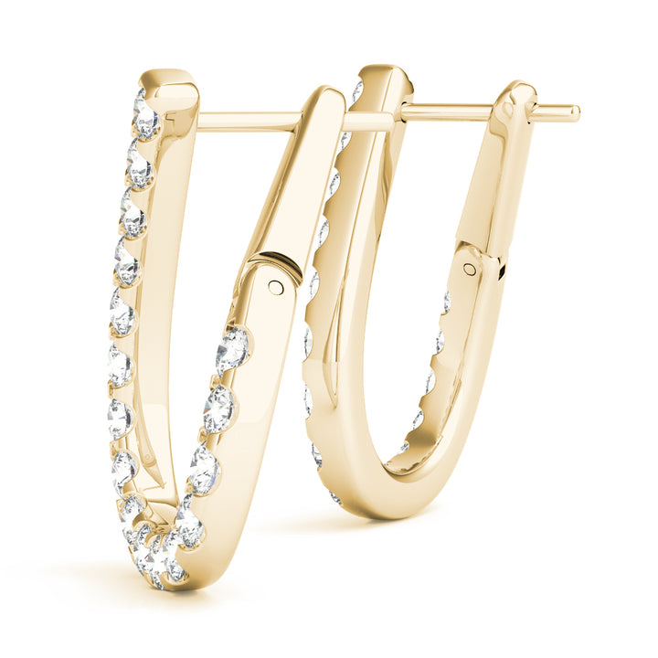 14K Yellow Gold Lab Diamond Fashion Earrings