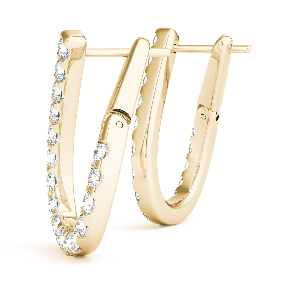 18K Yellow Gold Lab Diamond Fashion Earrings