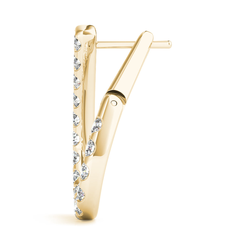 14K Yellow Gold Lab Diamond Fashion Earrings