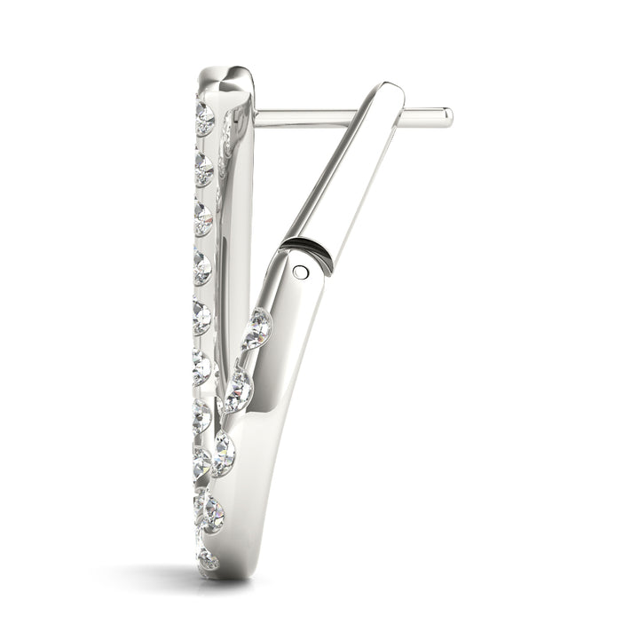 14K White Gold Diamond Fashion Earrings